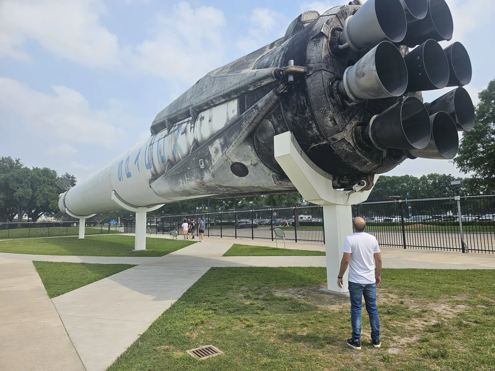 Saturn V rocket engines at Rocket Park, Space Center Houston